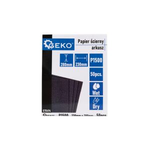Water-based sandpaper, 230 x 280 mm, P1500, Geko G78494 137858140 - Sandpaper