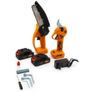 Clover City Mini Ágvágó Láncfűrész És Metszőolló, Hosszabbító Karral, 2db Akkumulátorral, 48V, CH23-47 cordless chainsaw and pruning shears with extension pole, 2 batteries, 48V - Pruner