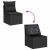 vidaXL Polyrattan Kerti Ülőgarnitúra - 7 részes - Fekete 168165604