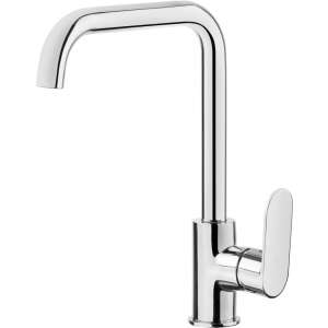 Deante Alpinia chrome kitchen faucet with rectangular spout - Faucet