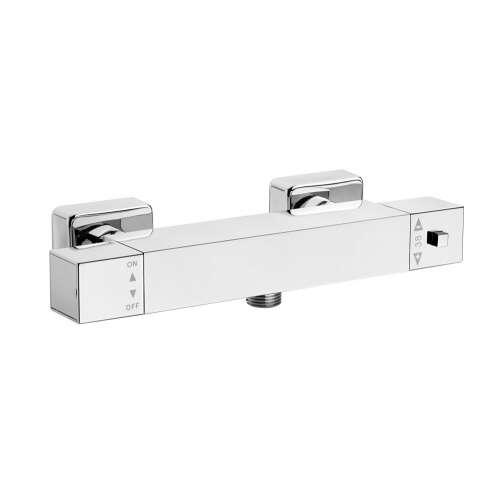 BEGONIA Square Thermostatic Shower Mixer, Chrome (BCB_04AT)