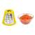 Clatronic ME 3604 electric food processor, yellow grater attachment, grated carrots