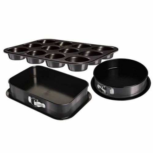 Berlinger Haus BH-7637 3-częściowy zestaw form do pieczenia Carbon Pro z formą do muffinek