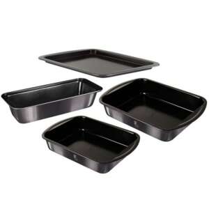 Berlinger Haus Carbon Pro Metallic Line 4-teiliges Backform-Set, antihaftbeschichtet, backofengeeignet, leicht zu reinigen - Küche & Essen