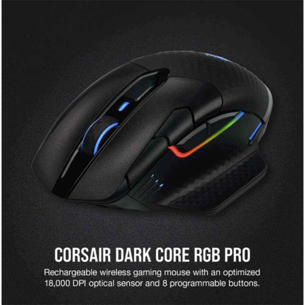 Corsair dark core rgb pro wireless gaming mouse black