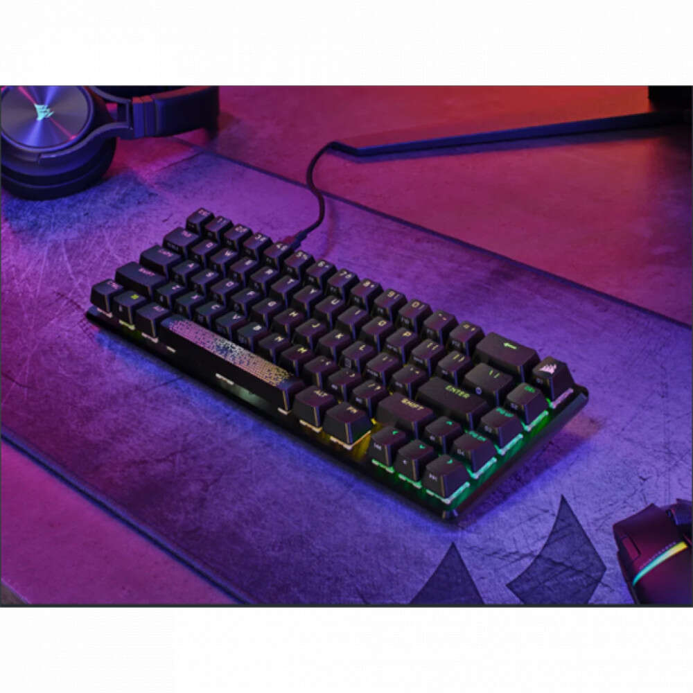 Corsair vezetékes billentyűzet gaming, k65 pro mini rgb 65%, opti...