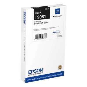 Epson T9081 czarny wkład atramentowy, XL, 100ml, 5000 stron, do drukarek WorkForce Pro WF-6090 i WF-6590 - Epson