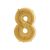 Złoty Balon Numer Osiem do Dekoracji na Przyjęcie Urodzinowe