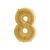 Balon foliowy JuniorShape Złota Cyfra 8, 65 cm