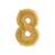 Златен фолиен балон с формата на числото 8, JuniorShape