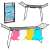 Massido expandable metal clothes drying rack, black, 260x60cm, with clothes drying on it