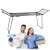 Massido extendable metal clothes drying rack, black, 260x60cm, with people holding laundry baskets