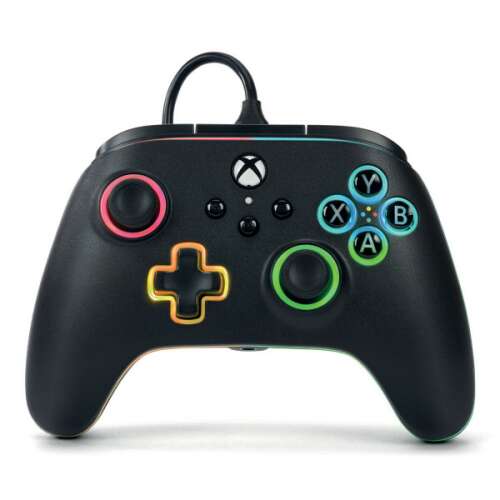PowerA Advantage Wired Xbox Series X|S Lumectra LED Controller, black with multi-color LED lighting