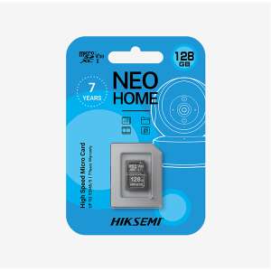 Hikvision NEO HOME 128GB microSDXC memory card, Class 10 and UHS-I, 3D NAND, 7 years warranty - Memory Card