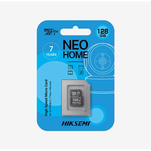 Hikvision HIKSEMI MicroSD Card - NEO HOME 256GB microSDXC™, Class 10 and UHS-I, 3D NAND (adapterless)