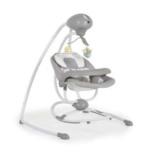 Cangaroo Woodsy 2in1 elektromos hinta és etetőszék szürke színben, elülső nézet - Cangaroo