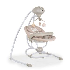 Cangaroo Woodsy 2in1 elektromos babahinta és etetőszék bézs színben, ferde nézet - Cangaroo