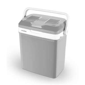 Hyundai MC18 18L car cooler, grey, angled view - Cooler, Ice Pack