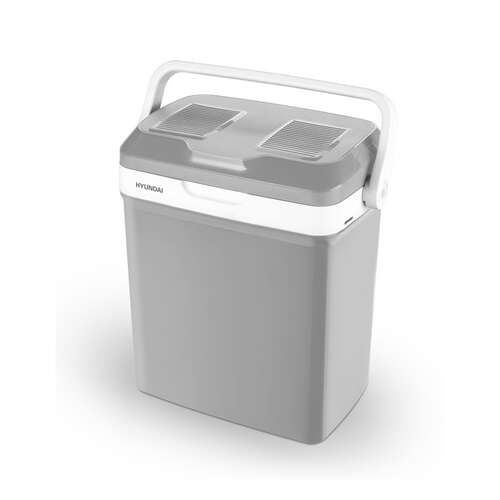 Hyundai MC18 18L car cooler, grey, angled view