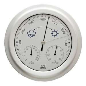 Barometerkombination mit Thermometer und Hygrometer im Metallgehäuse 203990