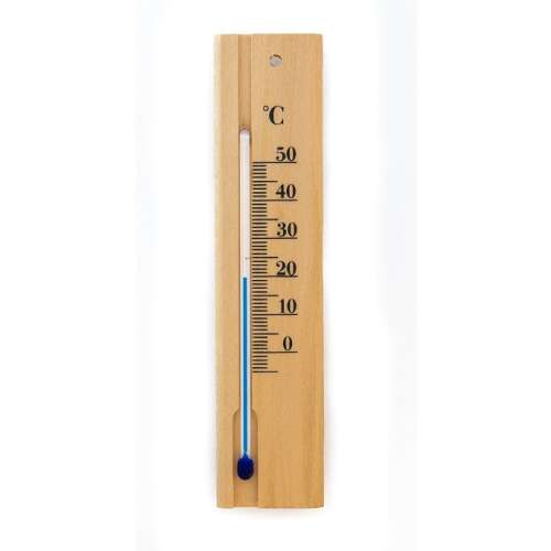 Termometru de cameră din lemn, măsoară temperatura în grade Celsius, de la -5 la 50 de grade