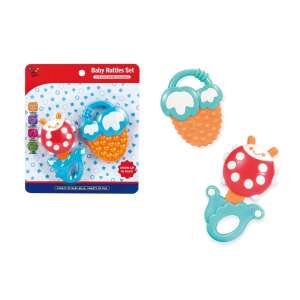 Baba csörgőkészlet, 2 színes csörgő csecsemőknek, katicabogár és felhő alakú, rágóka, baba játékok, csecsemő játékok - Rágóka