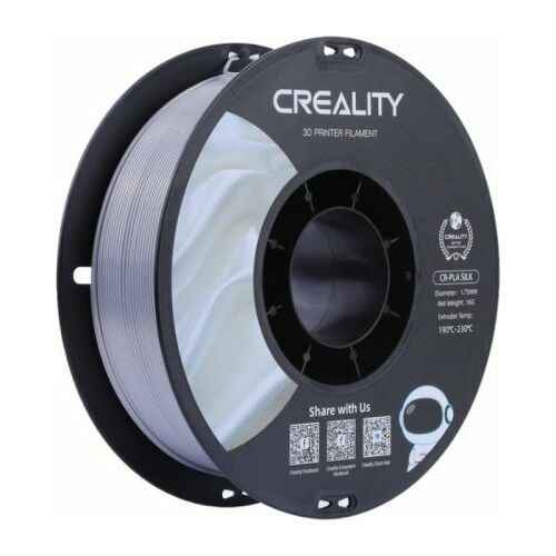 Filament Creality CR-Silk PLA, Srebrny, 1.75mm, szpula 1kg do drukarek 3D