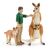Schleich Wild Life Tom Ranger with Kangaroo and Dingo Figures