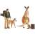 Schleich Wild Life Kangaroo Adventure Figures Playset, featuring a ranger, a mother kangaroo, a baby kangaroo, and a dingo dog