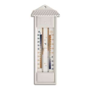 White minimum-maximum thermometer with a range of -40°C to +50°C, perfect for monitoring indoor or outdoor temperatures - Room Thermometer
