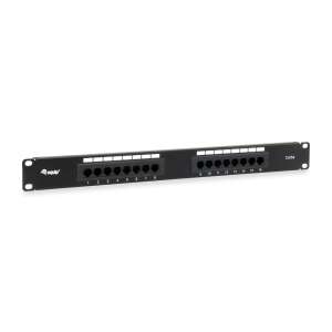 Equip 235317 19 Zoll 16 Port Patch Panel, schwarz, Cat5e, Netzwerk, RJ45 - Patchpanels