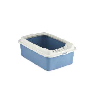 Rotho Eco Bonnie Katzentoilette, blau, mit Deckel - Viehzucht