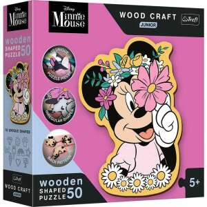 Trefl Puzzle Wood Craft Disney Minnie egér virágokkal - 50 darabos puzzle 94152707 