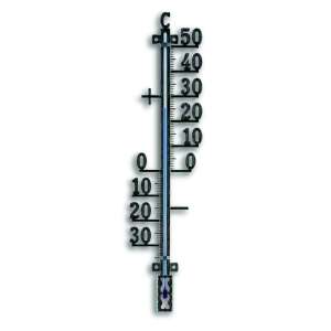 Schwarzes Metall-Thermometer für den Außenbereich mit Celsius-Skala, -30 bis +50 Grad Celsius, 12.5002.01 - Haushaltszubehör