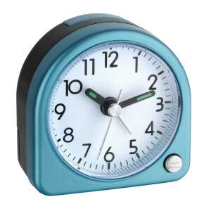 Blue analog alarm clock with light and snooze function - Alarm Clock