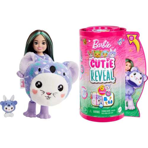 Barbie Cutie Reveal Chelsea baba koala jelmezben kiegészítőkkel, háziállattal és csomagolással - Baba