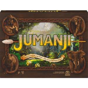 Кутия за настолна игра Jumanji, издание 2021, с джунгла сцена с носорог, слон и маймуна - Настолна игра и Маса за джаги и аксесоари
