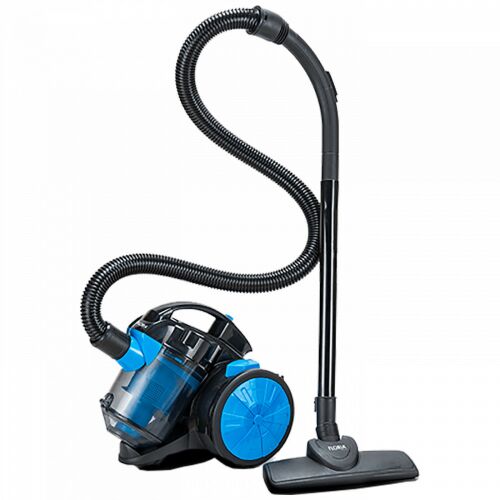 Floria ZLN3468 blauer beutelloser Staubsauger mit Schlauch und Bodendüse