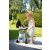 Smoby Grill BBQ Jucărie, fată se joacă cu grătarul în grădină
