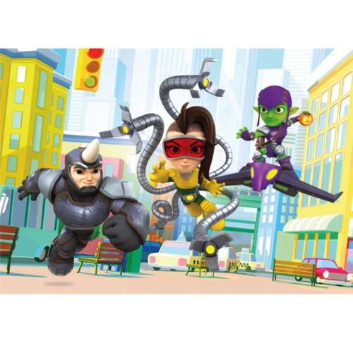 Clementoni Supercolor Spidey és barátai 2x20 darabos puzzle, Pókemberrel és barátaival