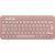 Draufsicht der rosa Logitech Pebble Keys 2 kabellosen Tastatur