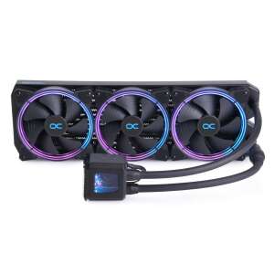 Alphacool Eisbaer Aurora 420 CPU Wasserkühler mit drei Lüftern, RGB-Beleuchtung, schwarz - Alphacool