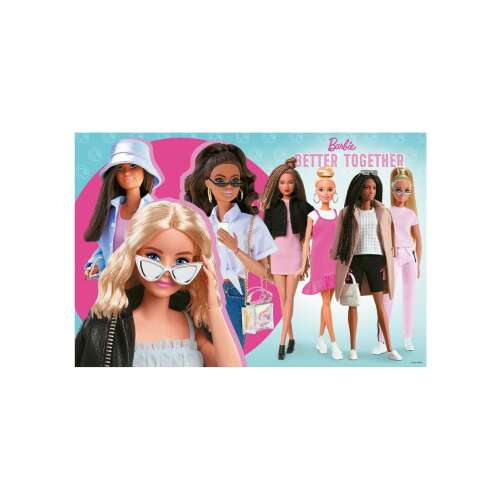 Trefl Barbie Jobb együtt 160 darabos puzzle, stílusos ruhákban lévő Barbie babák kollázsával