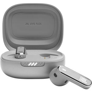 Căști intraauriculare wireless JBL Live Flex TWS cu Bluetooth, argintii, UE
