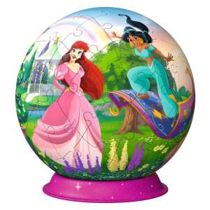 Összeszerelt Ravensburger Disney hercegnők 3D puzzle, Ariel és Jasmine szerepel rajta - 3D puzzle