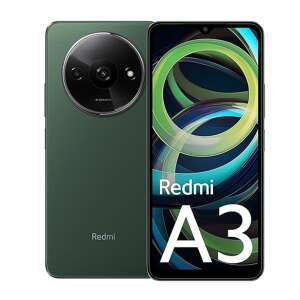 Xiaomi Redmi A3 mobile phone, forest green, front and back view - Mobile Phone