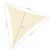 Dimensions of beige triangular shade sail