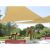 Beige shade sail over outdoor dining area