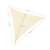 Diagram of beige triangular sun sail with dimensions, 3x3x3m