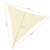 Diagram of beige triangular sun sail with dimensions, 3x3x3m